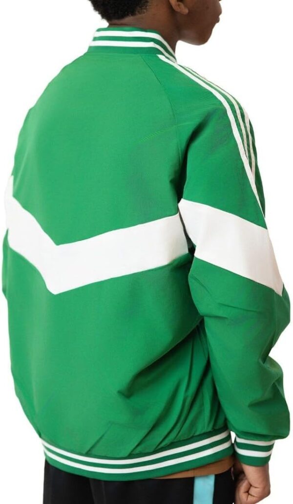 Green and White Zip-Up, Breathable, Long Sleeve Jacket - Image 4