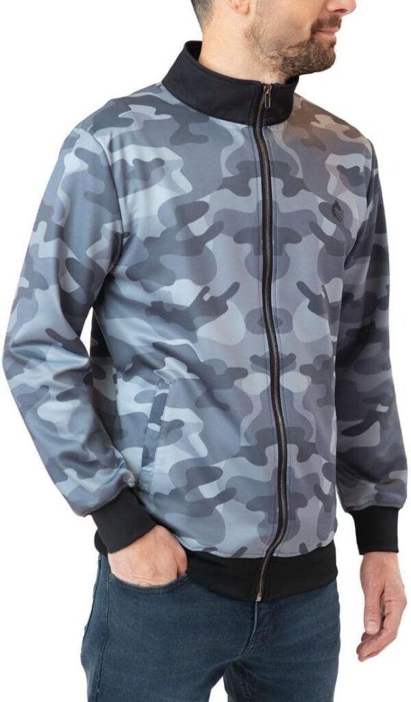 Camo Athletic Track Jacket - Zip-Up, Breathable, Long Sleeve Jacket - Image 3